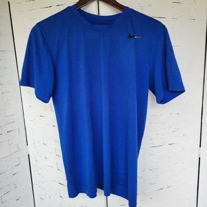 Nike Blue Unisex Dri-FIT Short Sleeve Shirt   Size Small